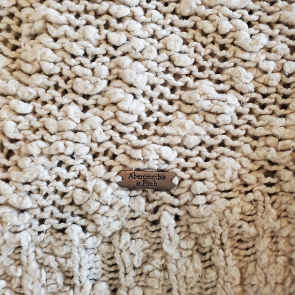Abercrombie Oversized Cream Cotton Sweater Small Cozy Neutral — Bundle & Save - Picture 5 of 7